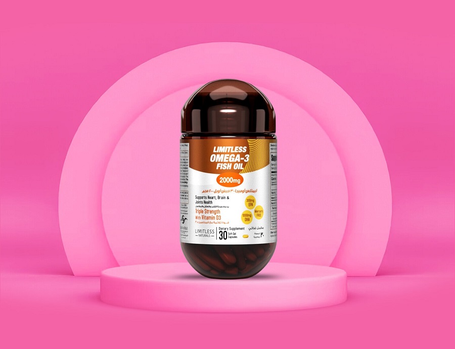 ليمتلس اوميجا 3 Limitless Omega 3 مكمل غذائي لصحة القلب صحة المرأة