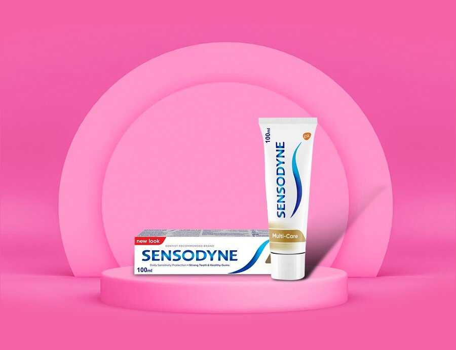 معجون أسنان سنسوداين SENSODYNE لعناية وتبييض الأسنان الحساسة صحة المرأة