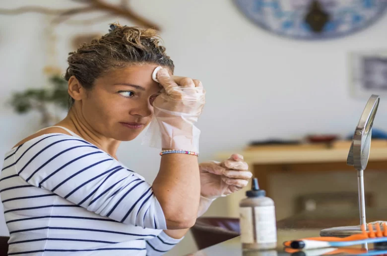 طرق طبيعية لإزالة صبغة الشعر من الجلد بشكل آمن