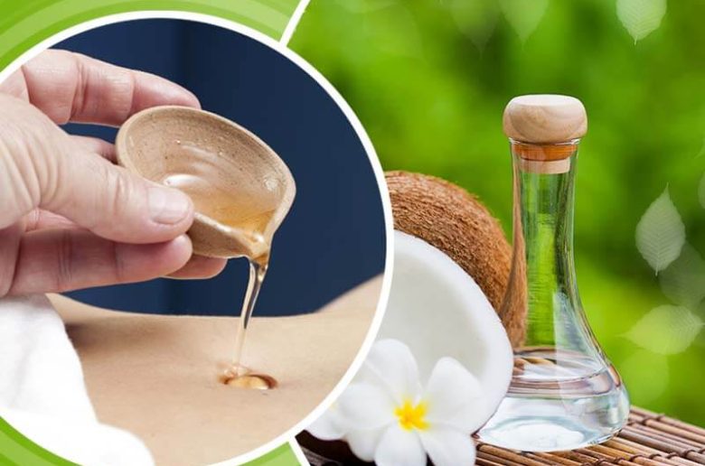 وضع زيت جوز الهند في السرة