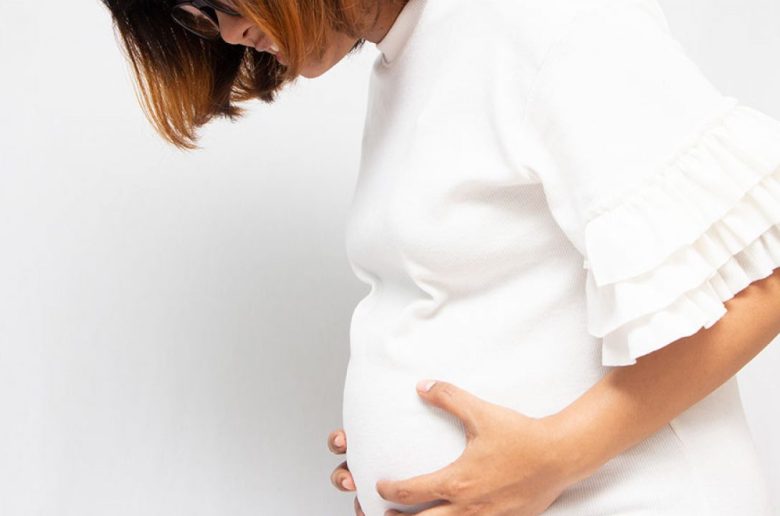 شد البطن أثناء الحمل