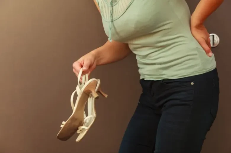 تأثير الأحذية على عضلات الظهر