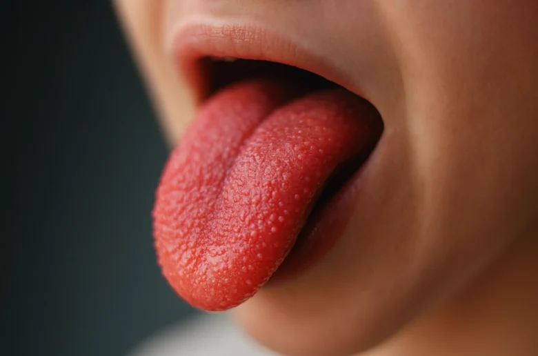 لسان الفراولة