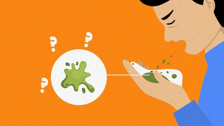 افرازات البلغم الأخضر