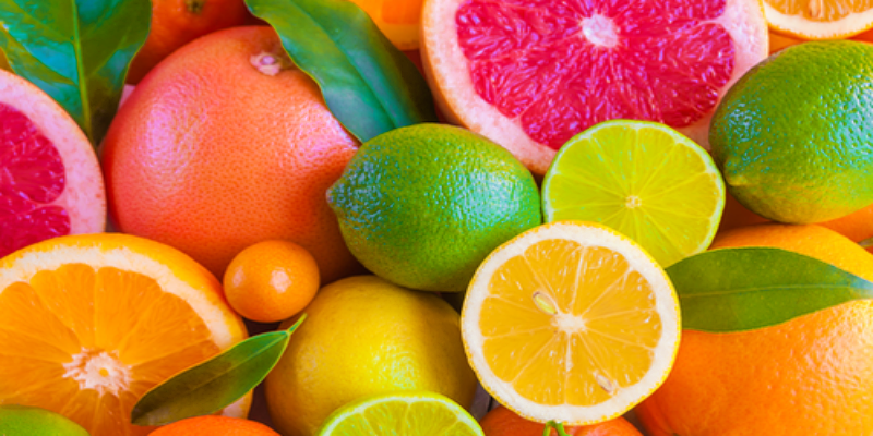 البرتقال والليمون والفواكه الموسمية