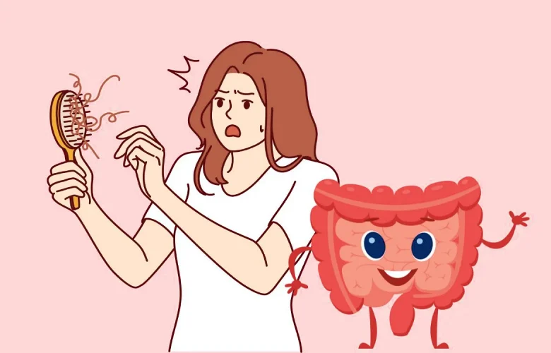 تساقط الشعر الناتج عن سوء صحة الأمعاء