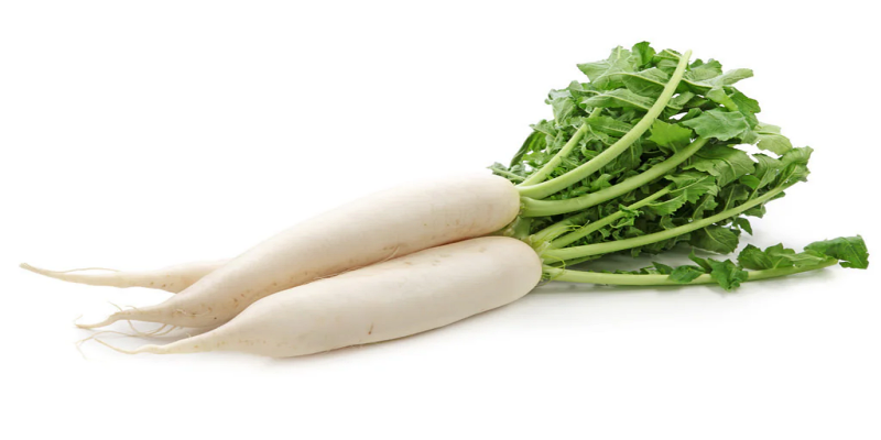 أوراق الفجل الأبيض