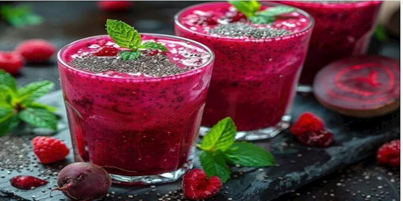 عصير الشمندر وبذور الشيا