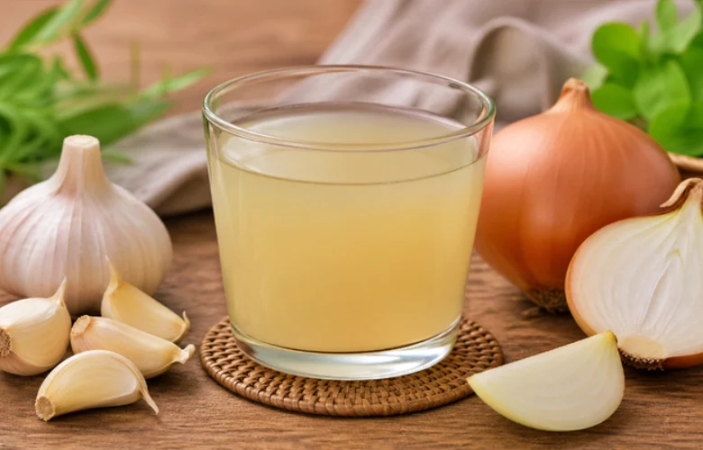 الفوائد الصحية لروتين شرب ماء الثوم والبصل