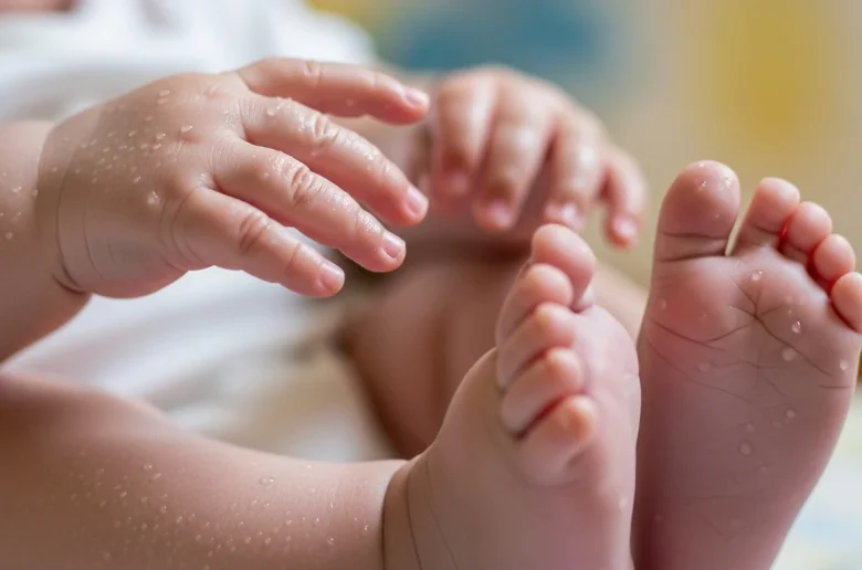 تعرق القدمين لدى حديثي الولادة